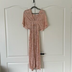 olivaceous floral maternity dress